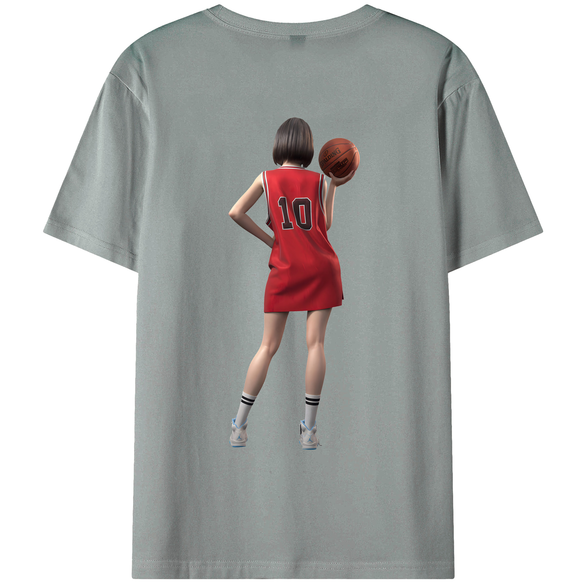 （画像用） SLAM DUNK／スラムダンク 綿100％ メンズ半袖Tシャツ（バックプリント） 通気性